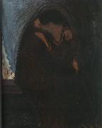 Edvard Munch The Kiss painting